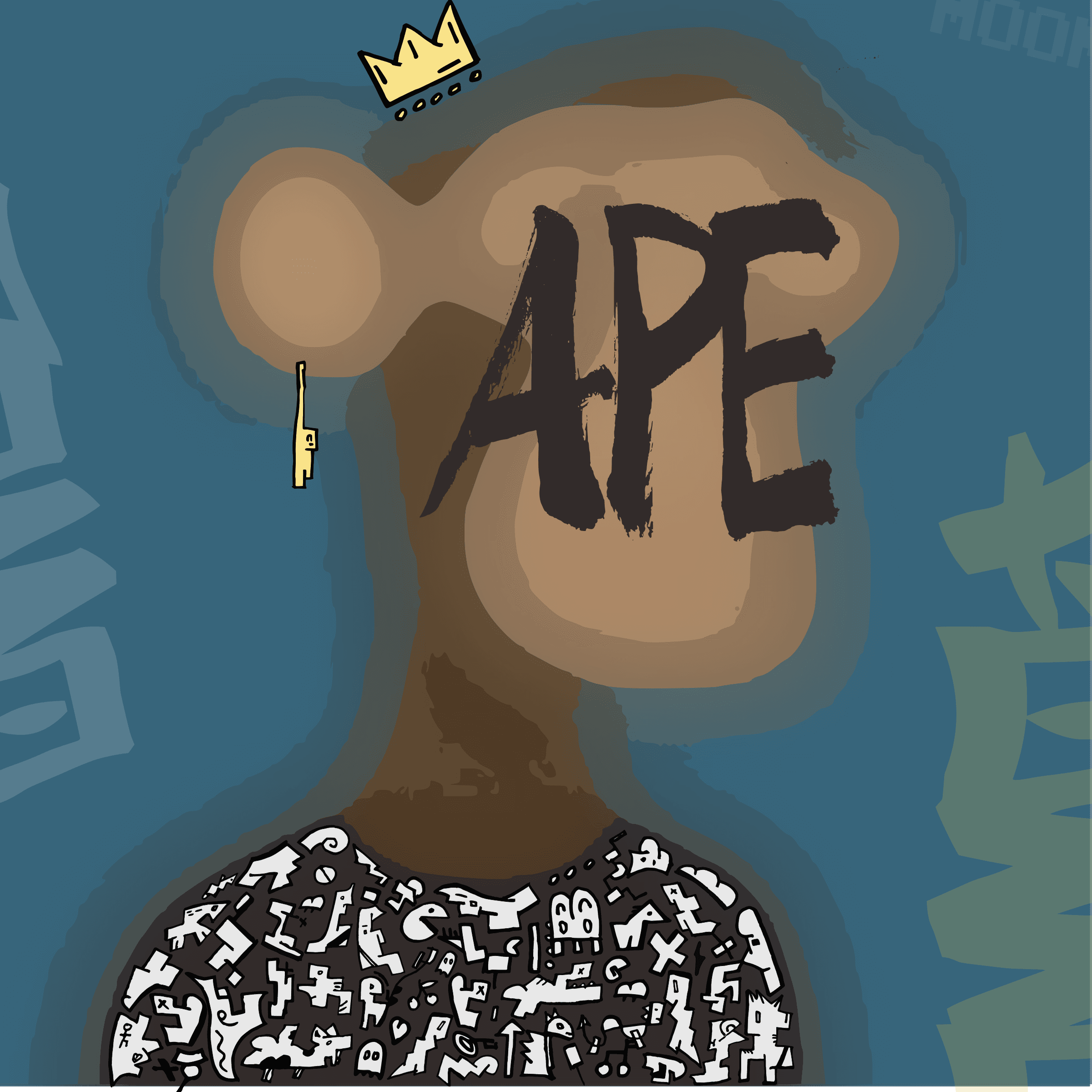 Monster drawings and digital collage